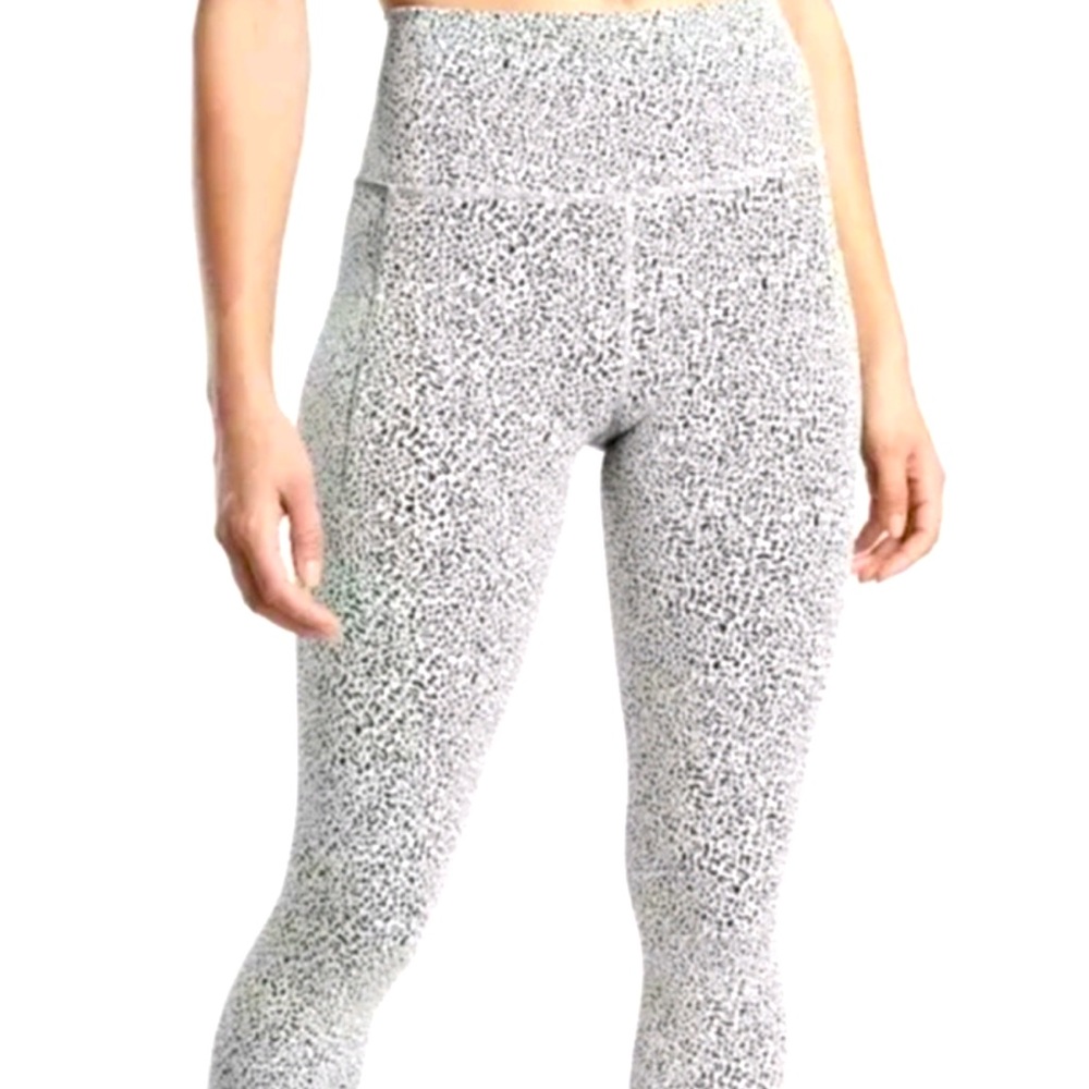 Athleta Salutation Stash II Textured Tight in Black Sea Salt Size Small
